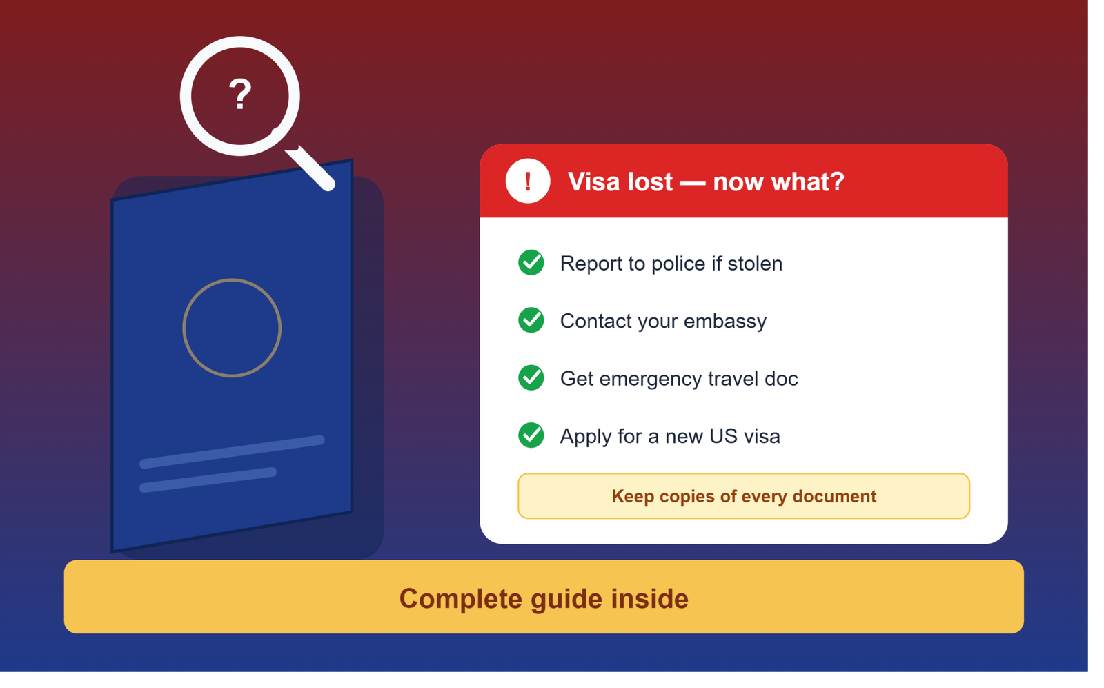Lost Your US Visa? Here Is Exactly What You Need to Do